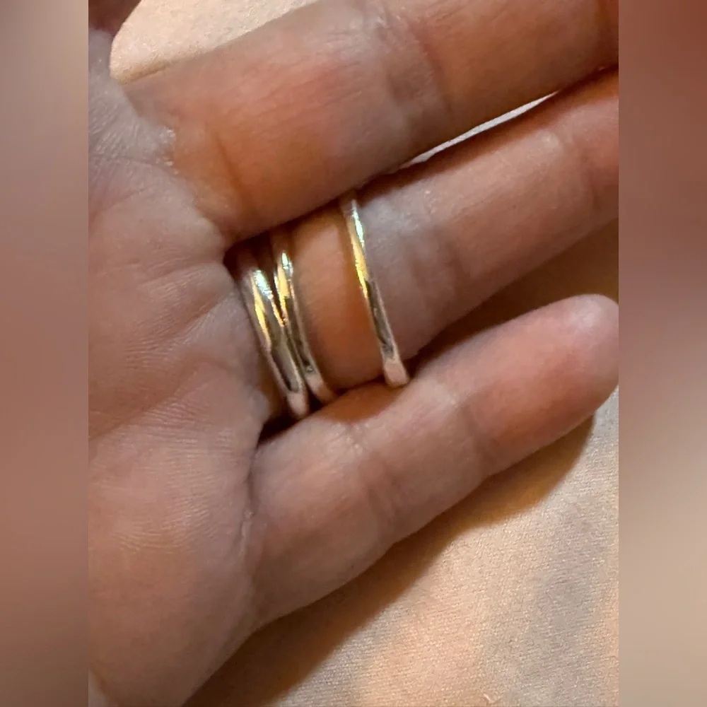 Silver-Tone Love Ring Set